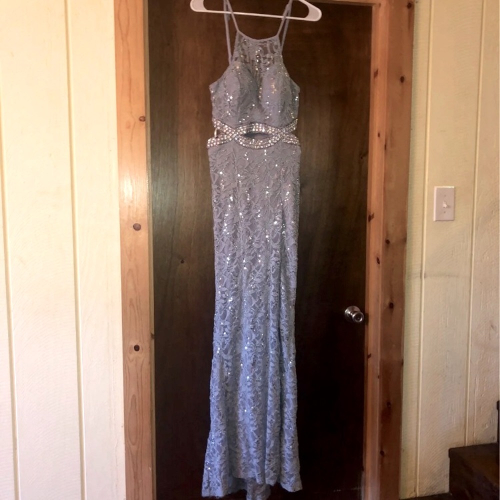 Silver/grey prom dress